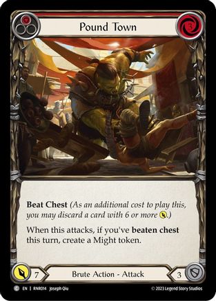 Pound Town (Red) (RNR014) - Blitz Deck: Heavy Hitters - Rhinar