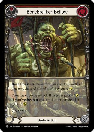 Bonebreaker Bellow (Red) (RNR016) - Blitz Deck: Heavy Hitters - Rhinar