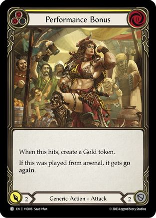 Performance Bonus (Yellow) (VIC016) - Blitz Deck: Heavy Hitters - Victor