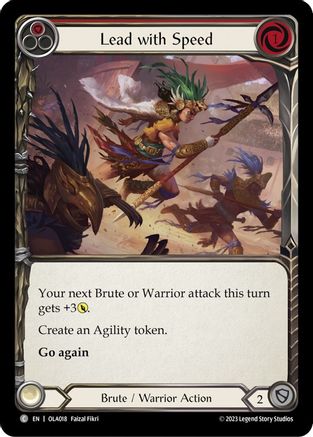 Lead with Speed (Red) (OLA018) - Blitz Deck: Heavy Hitters - Olympia