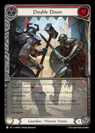 Double Down - FAB194 (FAB194) - Flesh and Blood: Promo Cards Rainbow Foil