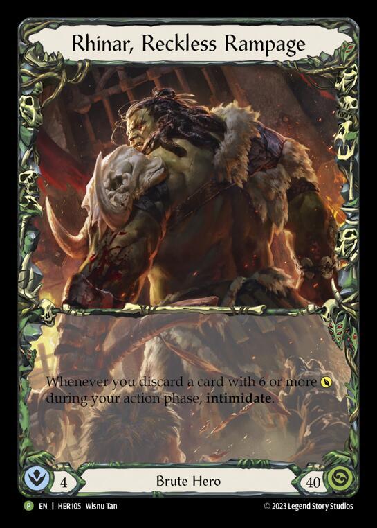 Rhinar, Reckless Rampage Rainbow Foil Promo