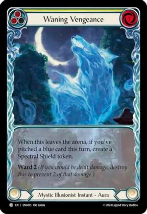 Waning Vengeance (Yellow) (ENG013) - Blitz Deck: Part the Mistveil - Enigma