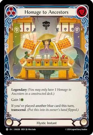 Homage to Ancestors (ENG026) - Blitz Deck: Part the Mistveil - Enigma