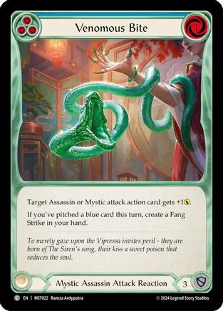 Venomous Bite (Blue) (MST022) - Part the Mistveil Rainbow Foil