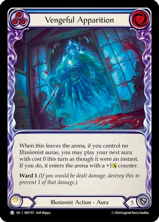 Vengeful Apparition (Blue) (MST157) - Part the Mistveil Rainbow Foil