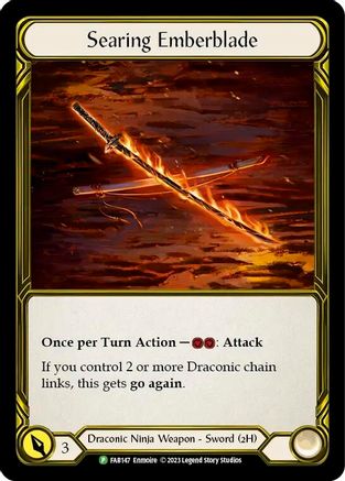 Searing Emberblade (Golden) - FAB147 (FAB147) - Flesh and Blood: Promo Cards Cold Foil
