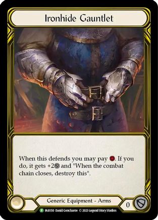 Ironhide Gauntlet (Golden) - FAB150 (FAB150) - Flesh and Blood: Promo Cards Cold Foil