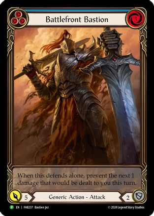 Battlefront Bastion (Blue) - FAB237 (FAB237) - Flesh and Blood: Promo Cards Rainbow Foil