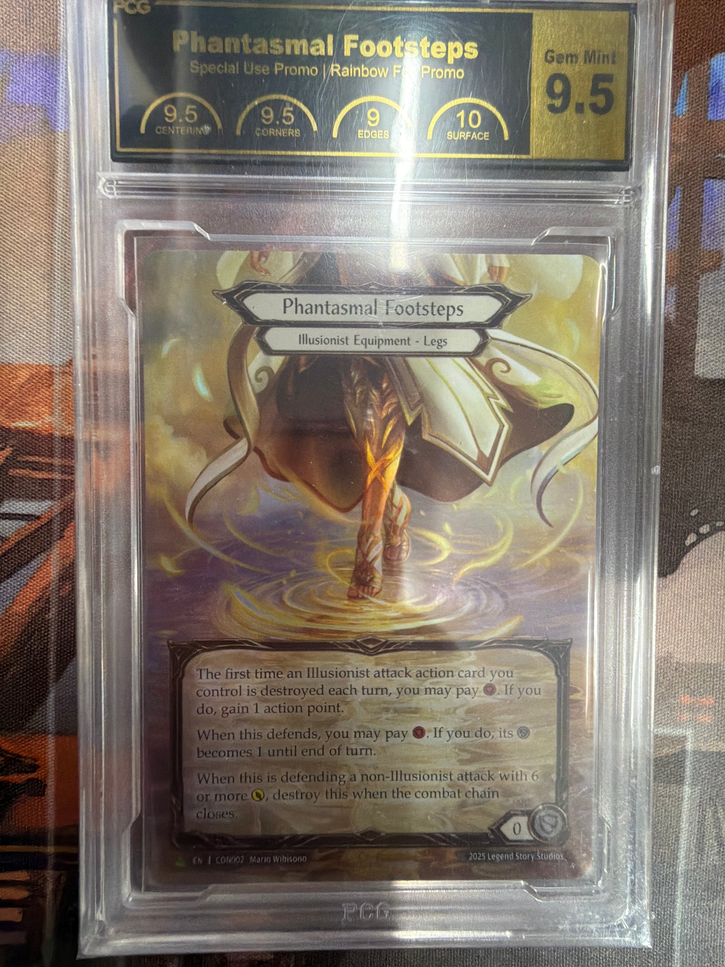 Phantasmal Footsteps Rainbow Foil Promo Graded PCG Gem Mint 9.5