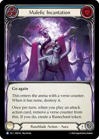 Malefic Incantation (Blue) Rainbow Foil