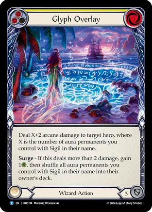 Glyph Overlay (Yellow) (ROS174) - Rosetta Rainbow Foil