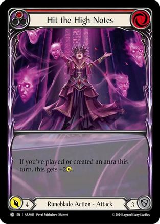 Hit the High Notes (Red) (ARA011) - Blitz Deck: Rosetta - Aurora