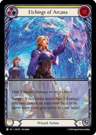 Etchings of Arcana (Yellow) (OSC021) - Blitz Deck: Rosetta - Oscilio