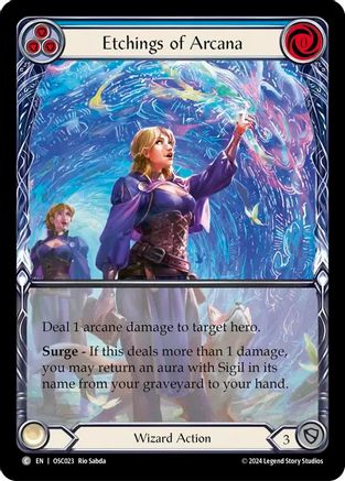 Etchings of Arcana (Blue) (OSC023) - Blitz Deck: Rosetta - Oscilio