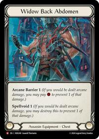 Widow Back Abdomen Cold Foil