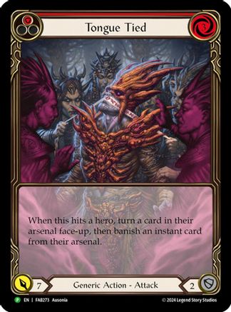 Tongue Tied (Extended Art) - FAB273 (FAB273) - Flesh and Blood: Promo Cards Rainbow Foil