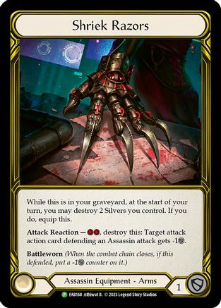 Shriek Razors - FAB168 (FAB168) - Flesh and Blood: Promo Cards Cold Foil
