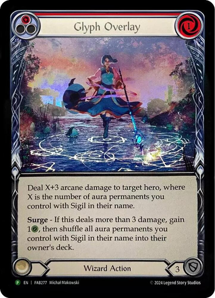 Glyph Overlay (Red) Rainbow Foil Promo