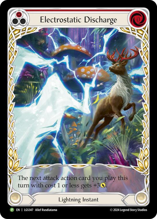 Electrostatic Discharge (Red) Rainbow Foil Promo