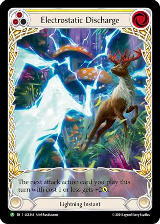 Electrostatic Discharge (Yellow) (Extended Art) - LGS348 (LGS348) - Flesh and Blood: Promo Cards Rainbow Foil