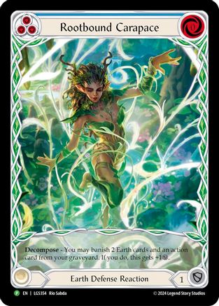 Rootbound Carapace (Blue) (Extended Art) - LGS354 (LGS354) - Flesh and Blood: Promo Cards Rainbow Foil