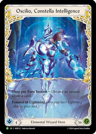 Oscilio, Constella Intelligence - HER122 (HER122) - Flesh and Blood: Promo Cards Rainbow Foil
