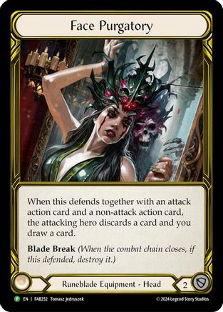 Face Purgatory (Golden) - FAB252 (FAB252) - Flesh and Blood: Promo Cards Cold Foil