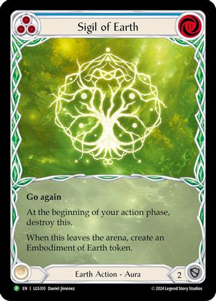 Sigil of Earth (Extended Art) - LGS310 (LGS310) - Flesh and Blood: Promo Cards