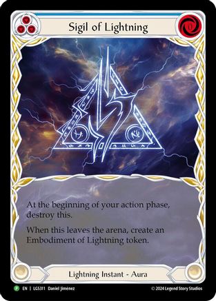 Sigil of Lightning (Extended Art) - LGS311 (LGS311) - Flesh and Blood: Promo Cards