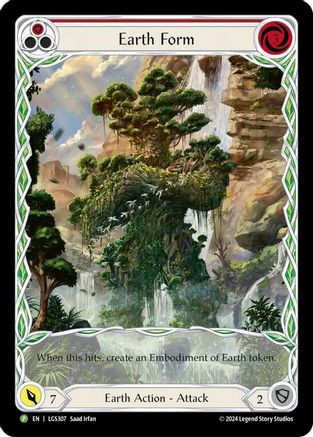 Earth Form (Red) - LGS307 (LGS307) - Flesh and Blood: Promo Cards Rainbow Foil