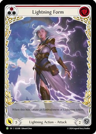 Lightning Form (Red) - LGS308 (LGS308) - Flesh and Blood: Promo Cards Rainbow Foil