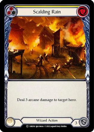 Scalding Rain (Yellow) (1HK014) - Historic Pack 1 Blitz Deck: Kano