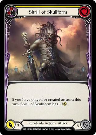 Shrill of Skullform (Yellow) (1HV018) - Historic Pack 1 Blitz Deck: Viserai