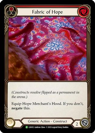 Fabric of Hope // Hope Merchant's Hood - LSS012 (LSS012) - Flesh and Blood: Promo Cards Cold Foil