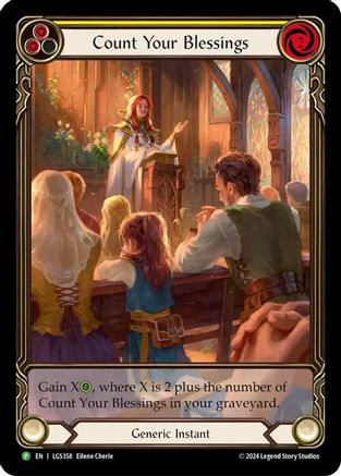 Count Your Blessings (Yellow) - LGS358 (LGS358) - Flesh and Blood: Promo Cards Rainbow Foil