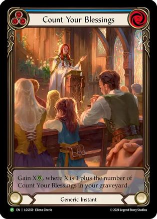 Count Your Blessings (Blue) - LGS359 (LGS359) - Flesh and Blood: Promo Cards Rainbow Foil