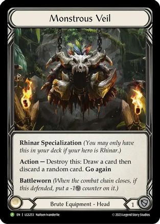 Monstrous Veil - LGS253 (LGS253) - Flesh and Blood: Promo Cards Cold Foil