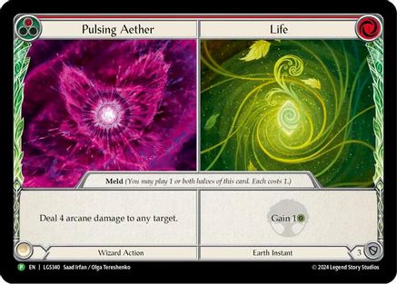 Pulsing Aether // Life - LGS340 (LGS340) - Flesh and Blood: Promo Cards Cold Foil