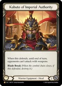 Kabuto of Imperial Authority Rainbow Foil