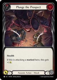 Plunge the Prospect (Red) Rainbow Foil