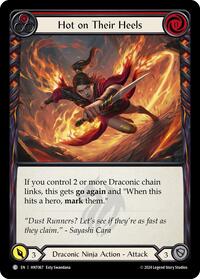 Hot on Their Heels (Red) Rainbow Foil