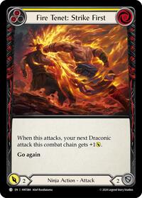Fire Tenet: Strike First (Yellow) Rainbow Foil