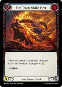 Fire Tenet: Strike First (Blue) Rainbow Foil