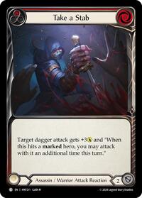 Take a Stab (Red) Rainbow Foil