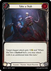 Take a Stab (Yellow) Rainbow Foil
