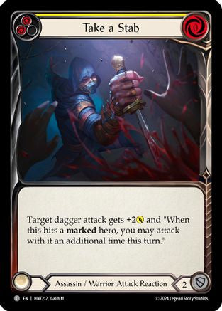 Take a Stab (Yellow) (HNT212) - The Hunted Rainbow Foil