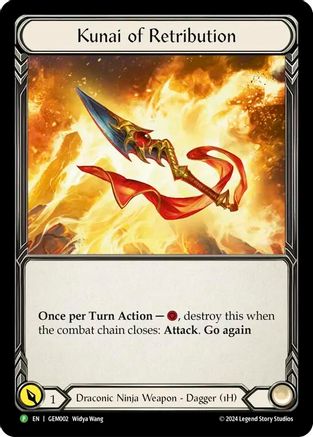 Kunai of Retribution - GEM002 (GEM002) - GEM Pack 1 Cold Foil