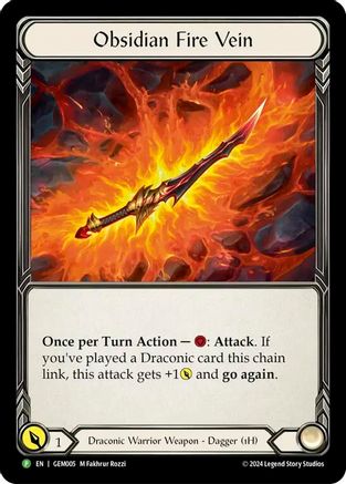 Obsidian Fire Vein - GEM005 (GEM005) - GEM Pack 1 Cold Foil