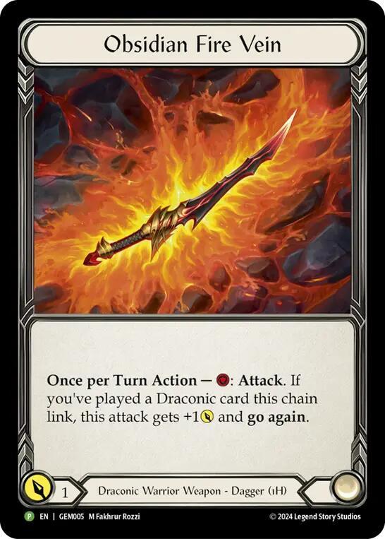 Obsidian Fire Vein - GEM005 Cold Foil